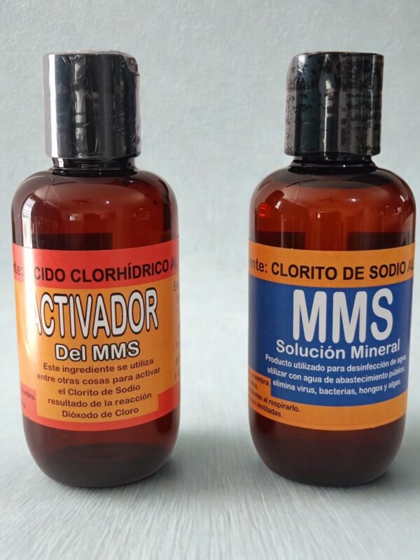 MMS - Solución Mineral de Clorito de Sodio al 28% y Activador - Ácido Clorhídrico al 4%